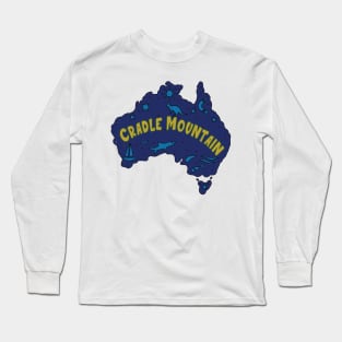 AUSSIE MAP CRADLE MOUNTAIN Long Sleeve T-Shirt